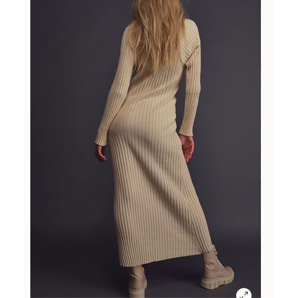 Free People Beach Walk About Maxi Dress in beige size large - Picture 4 of 11